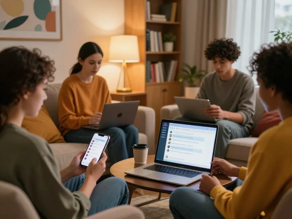 Engaging users enjoying free AI sex chat in a cozy, inviting atmosphere.