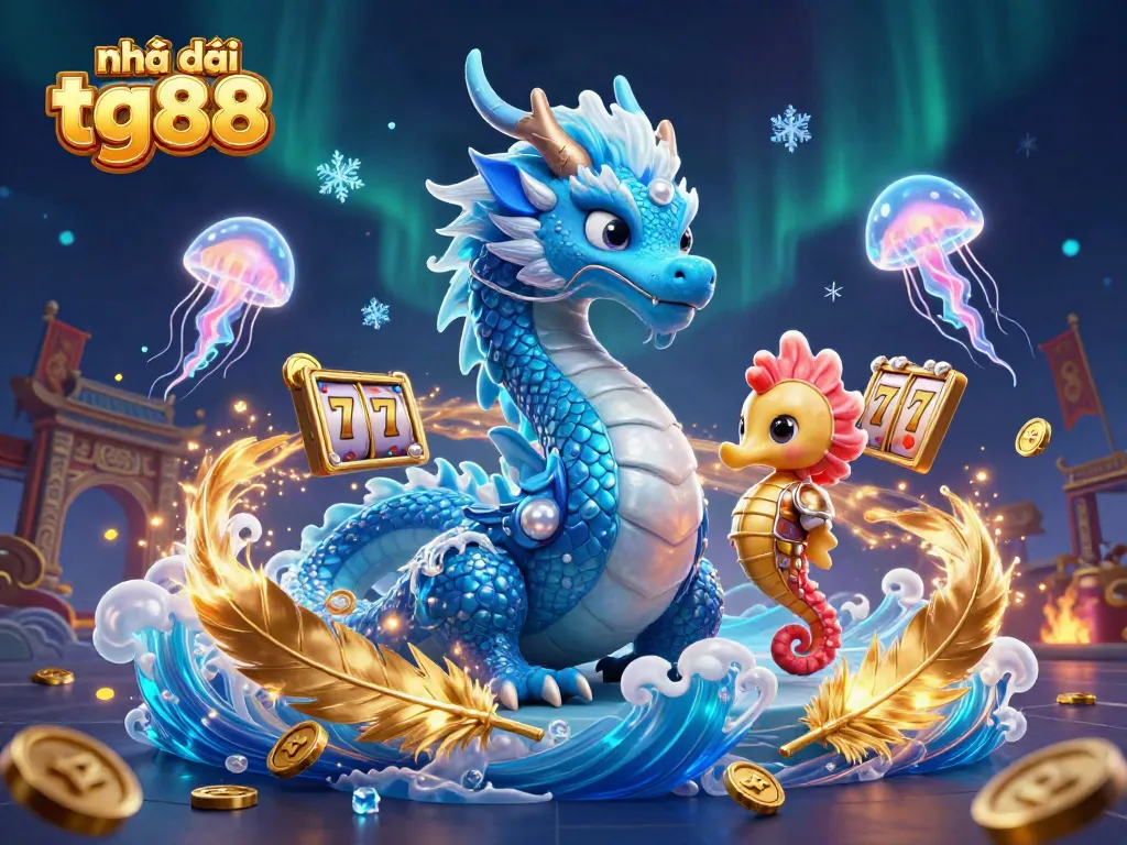 Experience the thrill of Nhà cái tg88 with vibrant casino characters and game elements intertwining for an electrifying scene.