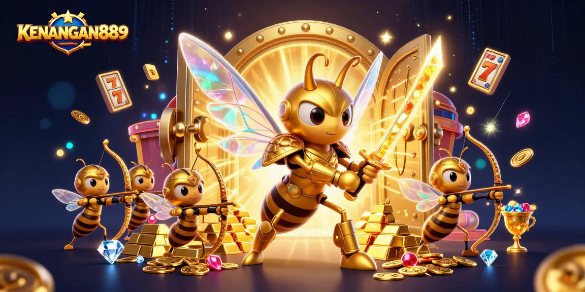 Experience the thrill of KENANGAN889 with vivid slot games and dazzling treasures in a vibrant setting.