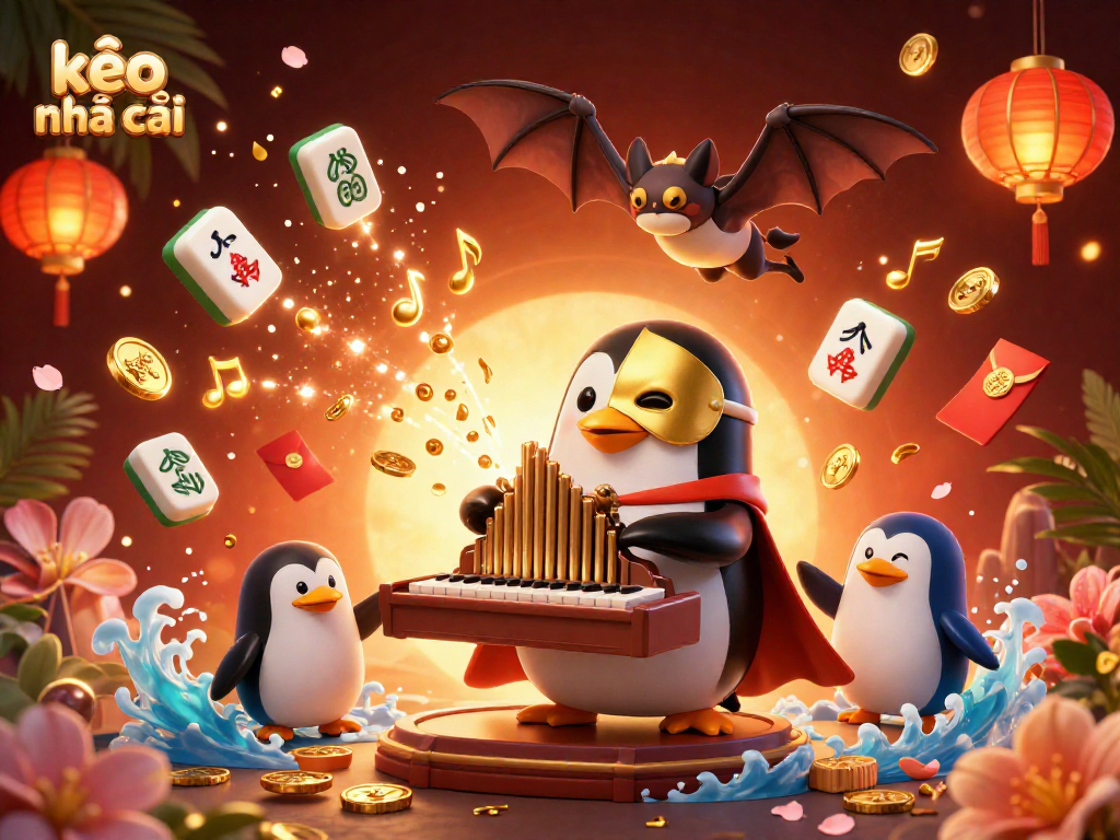 Engage with kèo nhà cái in this thrilling casino scene featuring winning characters and festive elements.