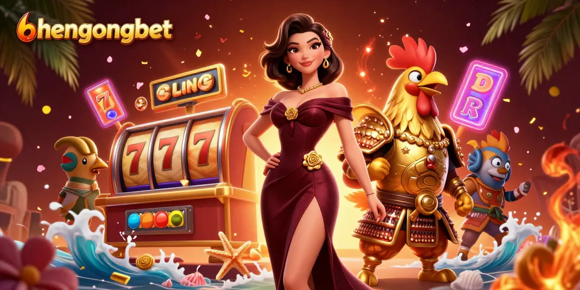 Spin and win at hengongbet with thrilling slot reels, jackpots, and vibrant casino elements.