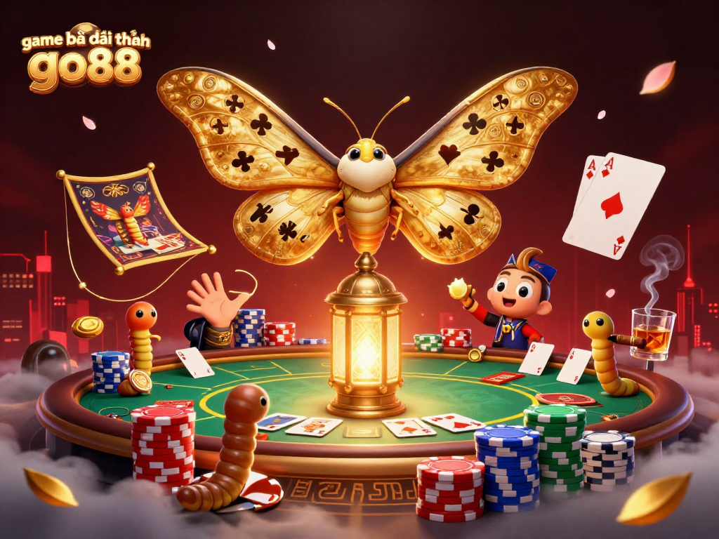 Spin and win with game bài đổi thưởng go88 in a casino-themed 3D digital illustration.