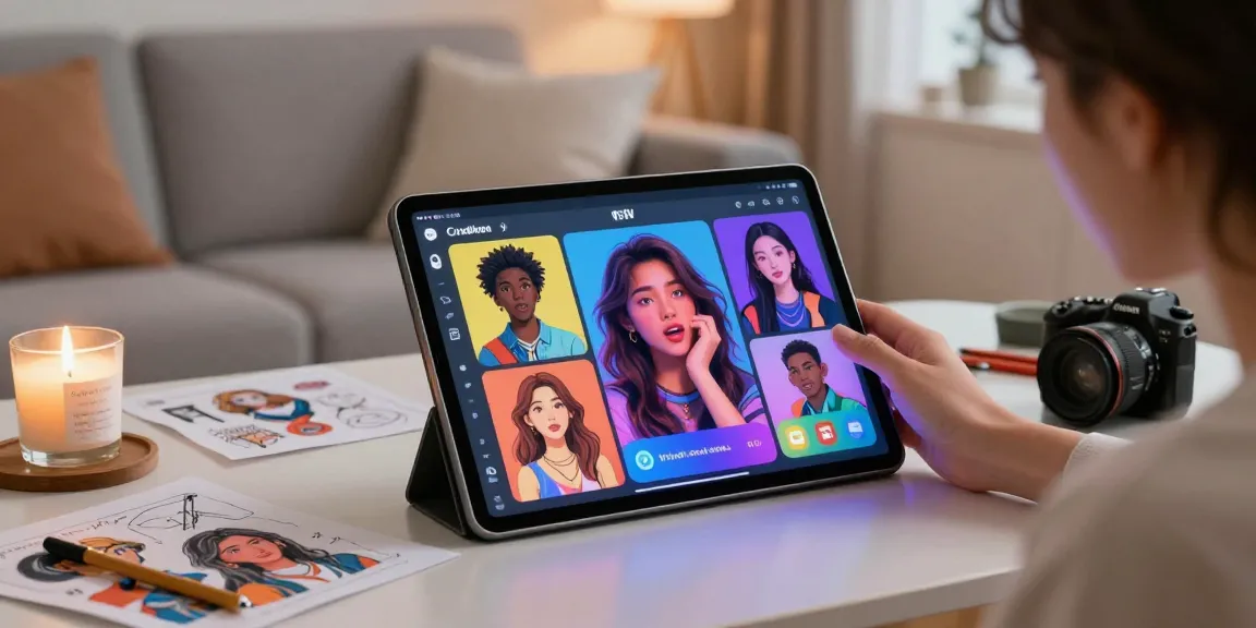 Engaging with Crushon AI NSFW image generator in a cozy environment, showcasing dynamic character visuals.
