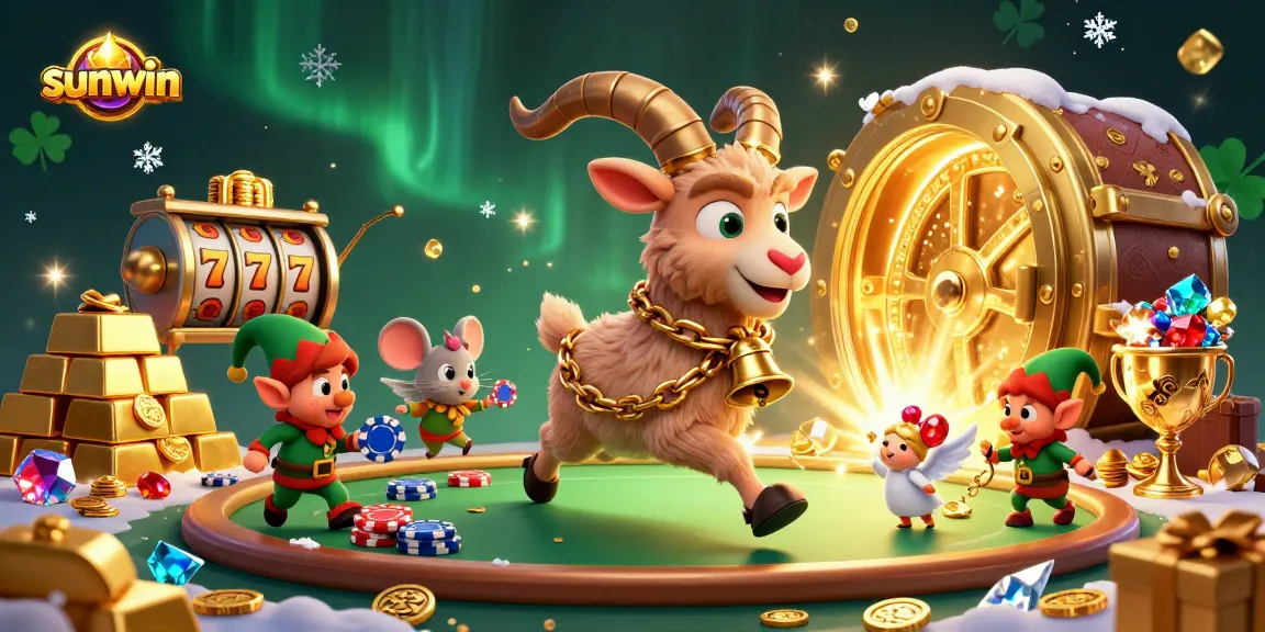 Engage in thrilling casino fun with sunwin's enchanting festive 3D characters.
