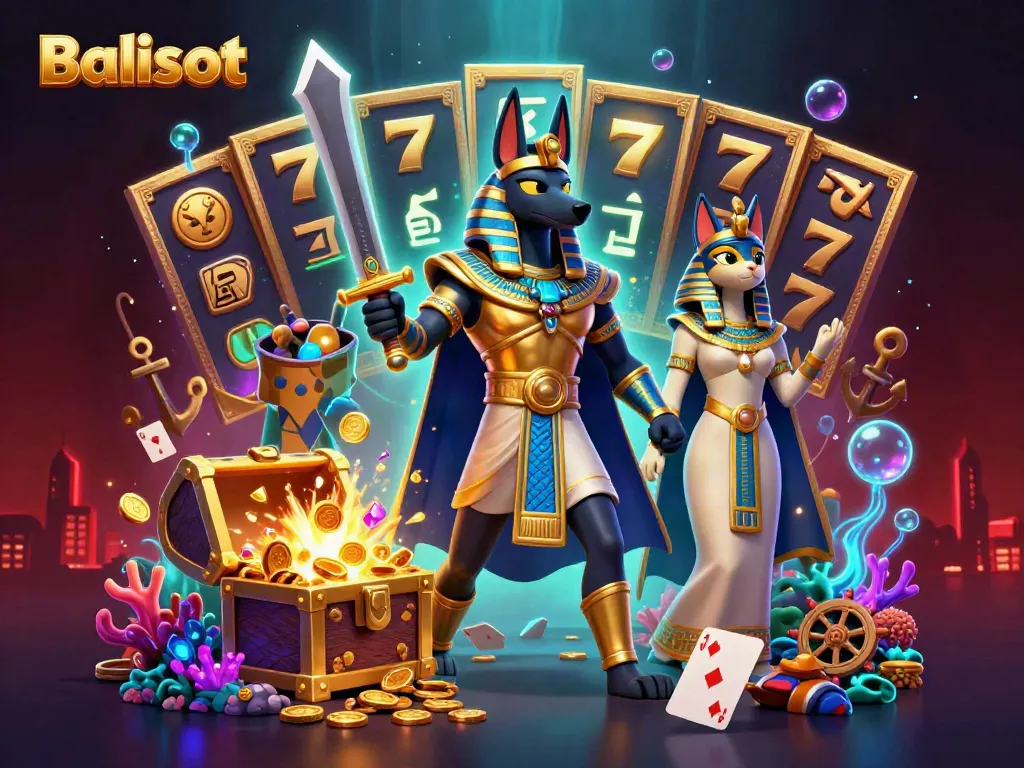 Balislot offers dynamic slot gameplay with vibrant graphics and engaging characters in a captivating gaming scene.