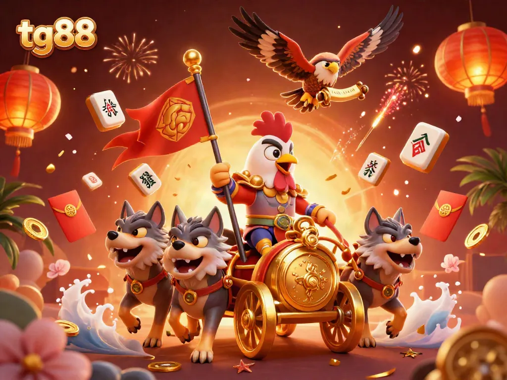 Engage in thrilling gameplay at tg88 with 3D rooster warlord and dynamic casino elements.