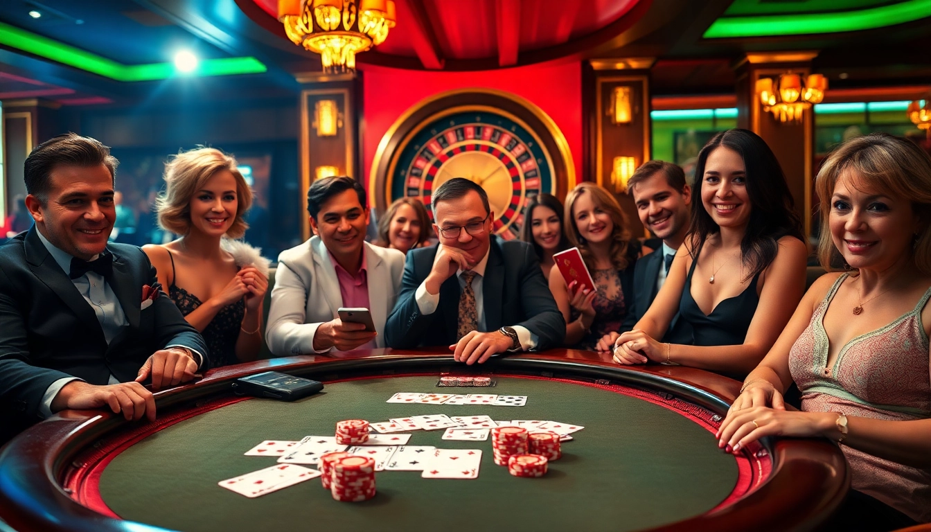 Poker players enjoying an exciting game at 2haywin.art with vibrant chips and striking cards.