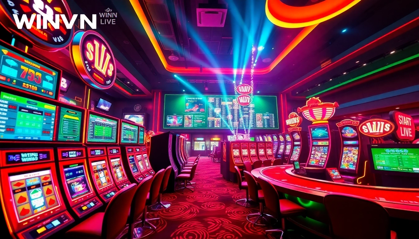 Experience the excitement of online gaming at winvn88.live with vibrant casino visuals and engaging betting options.