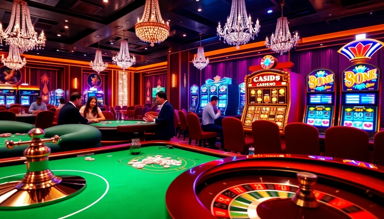Exciting gameplay at King88 Vina casino with spinning roulette and poker chips.