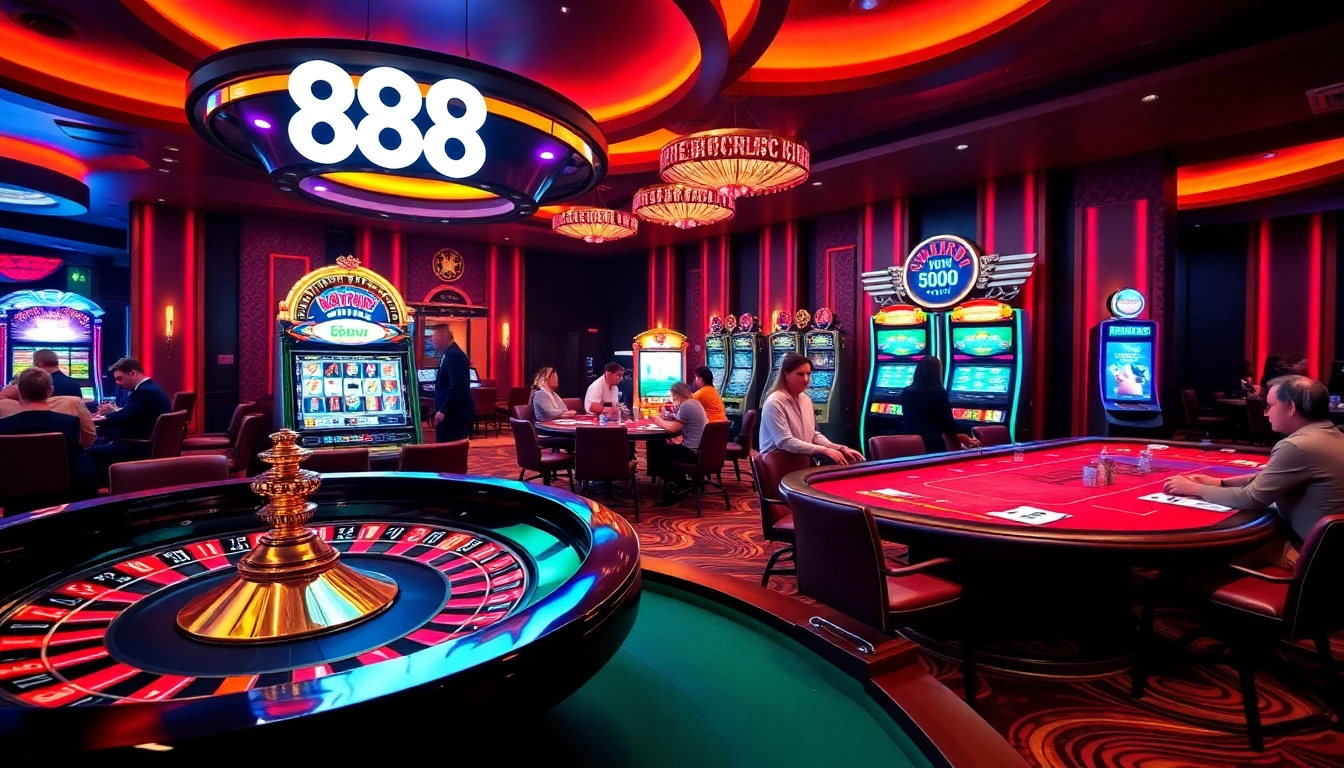 Players enjoying an exciting gaming experience at 888vi casino.