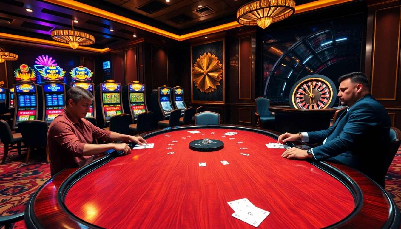 Engaging casino scene showcasing poker strategies and excitement of gambling with 888vnd.