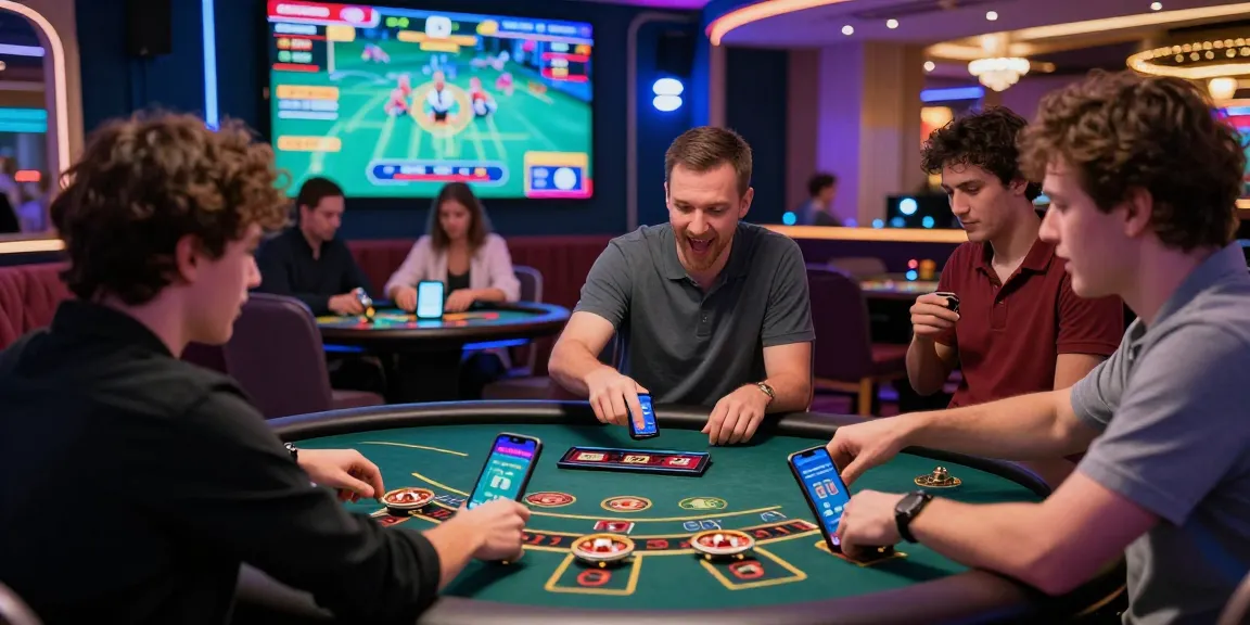 Exciting gaming scene at https://hm88.review/ showing players at a live casino table with vibrant gaming elements and immersive atmosphere.