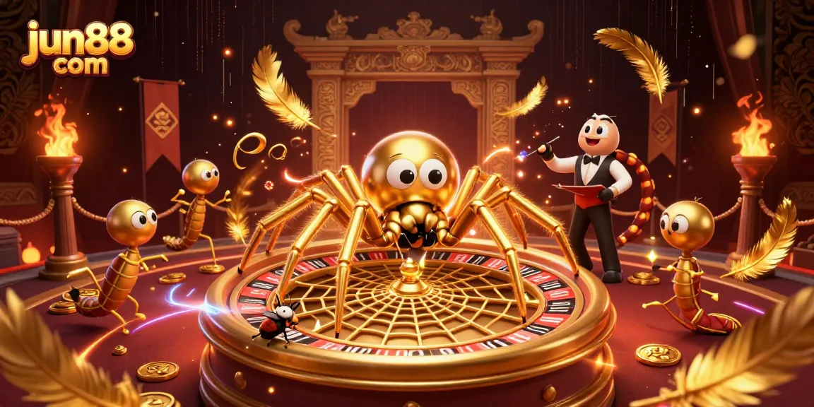 Engage with thrilling gameplay at jun88 com featuring a vibrant 3D casino illustration.