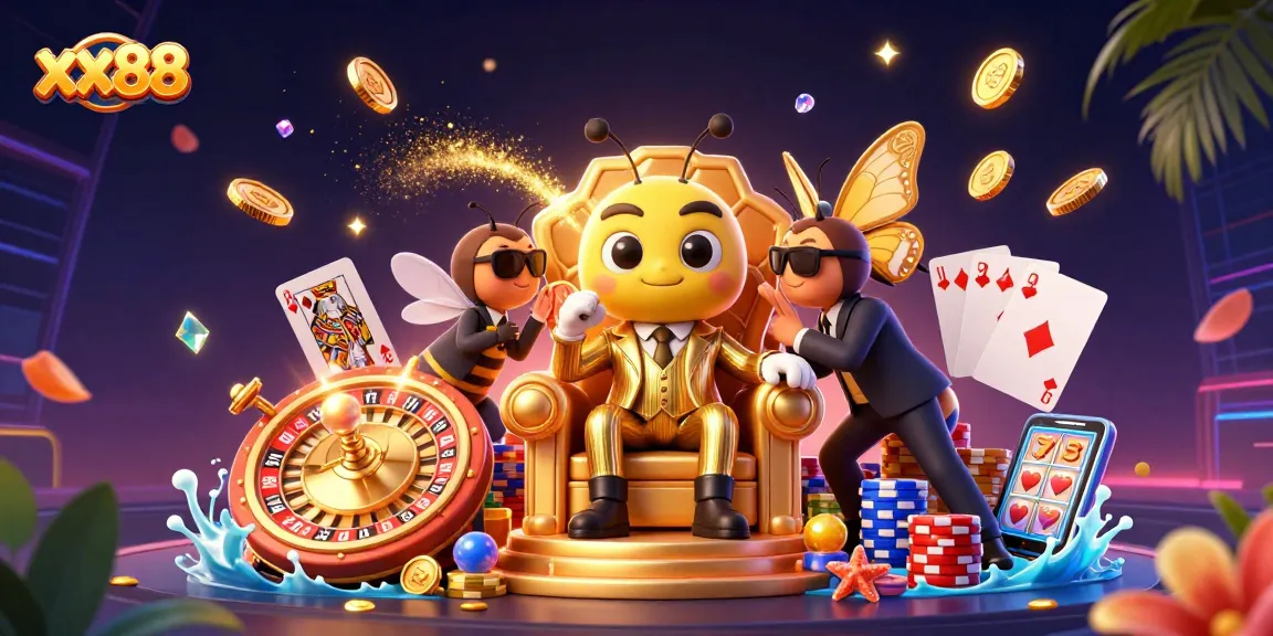 Experience thrilling gaming action with xx88's 3D cartoon mob boss and glamorous casino elements.