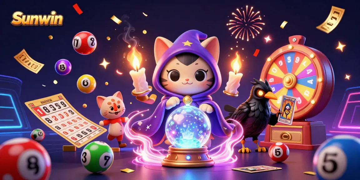Win big at Sunwin with vibrant lottery themes and engaging 3D casino illustrations.