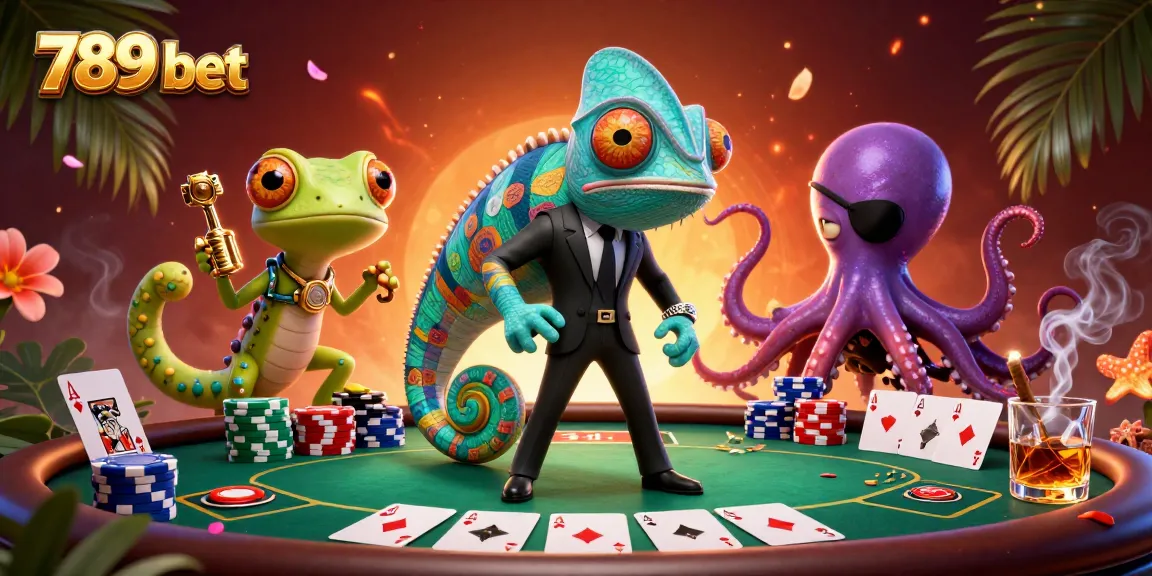 Experience thrilling 789 bet action in this vibrant, interactive casino scene with colorful poker elements.