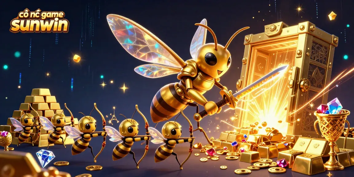 Experience cổng game sunwin with epic wins in a vibrant 3D casino-themed illustration.