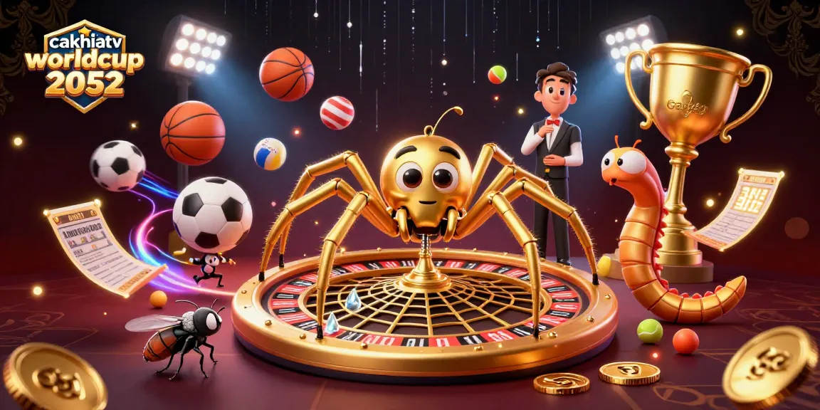 Experience cakhiatv trực tiếp worldcup 2052 with a thrilling betting scene featuring sports elements.