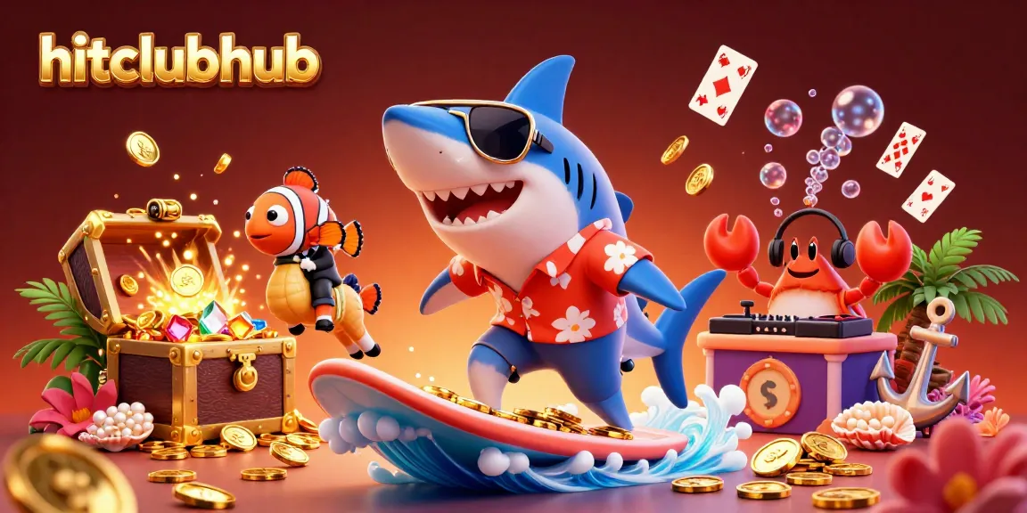 Experience thrilling fun at hitclubhub as you surf through a vibrant casino underworld with exciting animations.